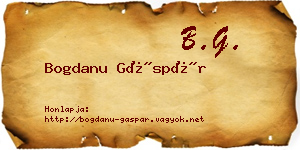Bogdanu Gáspár névjegykártya